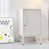 NNEDSZ Mini Metal Locker Storage Shelf Organizer Cabinet Bedroom White