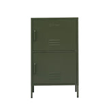 NNEDSZ Double Storage Cabinet Shelf Organizer Bedroom Green