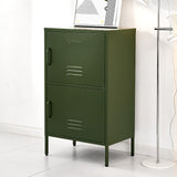 NNEDSZ Double Storage Cabinet Shelf Organizer Bedroom Green