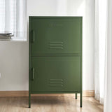 NNEDSZ Double Storage Cabinet Shelf Organizer Bedroom Green