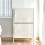NNEDSZ Double Storage Cabinet Shelf Organizer Bedroom White