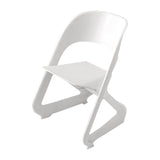NNEDSZ Set of 4 Dining Chairs Office Cafe Lounge Seat Stackable Plastic Leisure Chairs White