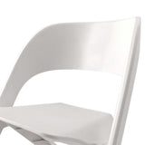 NNEDSZ Set of 4 Dining Chairs Office Cafe Lounge Seat Stackable Plastic Leisure Chairs White