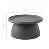 NNEDSZ Coffee Table Mushroom Nordic Round Large Side Table 70CM Grey
