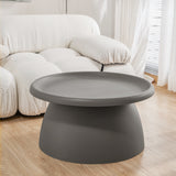 NNEDSZ Coffee Table Mushroom Nordic Round Large Side Table 70CM Grey