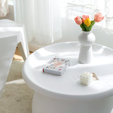 NNEDSZ Coffee Table Mushroom Nordic Round Large Side Table 70CM White