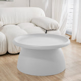 NNEDSZ Coffee Table Mushroom Nordic Round Large Side Table 70CM White