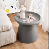 NNEDSZ Coffee Table Mushroom Nordic Round Small Side Table 50CM Grey