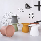 NNEDSZ Coffee Table Mushroom Nordic Round Small Side Table 50CM Grey