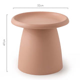 NNEDSZ Coffee Table Mushroom Nordic Round Small Side Table 50CM Pink