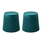 NNEDSZ Set of 2 Cupcake Stool Plastic Stacking Stools Chair Outdoor Indoor Dark Green