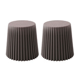NNEDSZ Set of 2 Cupcake Stool Plastic Stacking Stools Chair Outdoor Indoor Grey