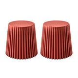 NNEDSZ Set of 2 Cupcake Stool Plastic Stacking Stools Chair Outdoor Indoor Red