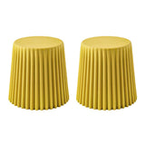 NNEDSZ Set of 2 Cupcake Stool Plastic Stacking Stools Chair Outdoor Indoor Yellow