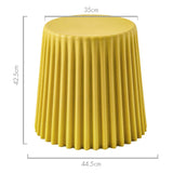 NNEDSZ Set of 2 Cupcake Stool Plastic Stacking Stools Chair Outdoor Indoor Yellow