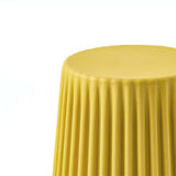 NNEDSZ Set of 2 Cupcake Stool Plastic Stacking Stools Chair Outdoor Indoor Yellow