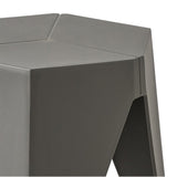 NNEDSZ Set of 2 Puzzle Stool Plastic Stacking Stools Chair Outdoor Indoor Grey