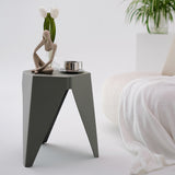 NNEDSZ Set of 2 Puzzle Stool Plastic Stacking Stools Chair Outdoor Indoor Grey