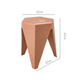 NNEDSZ Set of 2 Puzzle Stool Plastic Stacking Stools Chair Outdoor Indoor Pink