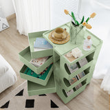 NNEDSZ Bedside Table Side Tables Nightstand Organizer Replica Boby Trolley 5Tier Green