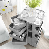 NNEDSZ Bedside Table Side Tables Nightstand Organizer Replica Boby Trolley 5Tier Grey