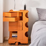 NNEDSZ Bedside Table Side Tables Nightstand Organizer Replica Boby Trolley 5Tier Orange