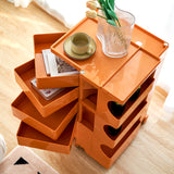 NNEDSZ Bedside Table Side Tables Nightstand Organizer Replica Boby Trolley 5Tier Orange