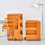 NNEDSZ Bedside Table Side Tables Nightstand Organizer Replica Boby Trolley 5Tier Orange