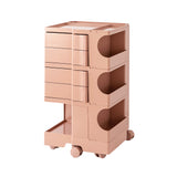 NNEDSZ Bedside Table Side Tables Nightstand Organizer Replica Boby Trolley 5Tier Pink