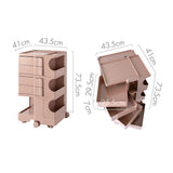 NNEDSZ Bedside Table Side Tables Nightstand Organizer Replica Boby Trolley 5Tier Pink