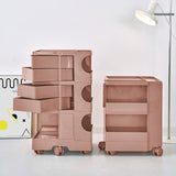 NNEDSZ Bedside Table Side Tables Nightstand Organizer Replica Boby Trolley 5Tier Pink
