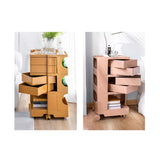 NNEDSZ Bedside Table Side Tables Nightstand Organizer Replica Boby Trolley 5Tier White