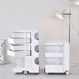 NNEDSZ Bedside Table Side Tables Nightstand Organizer Replica Boby Trolley 5Tier White