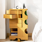 NNEDSZ Bedside Table Side Tables Nightstand Organizer Replica Boby Trolley 5Tier Yellow