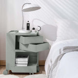 NNEDSZ Bedside Table Side Tables Nightstand Organizer Replica Boby Trolley 3Tier Grey