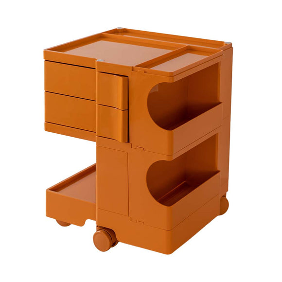 NNEDSZ Bedside Table Side Tables Nightstand Organizer Replica Boby Trolley 3Tier Orange