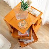 NNEDSZ Bedside Table Side Tables Nightstand Organizer Replica Boby Trolley 3Tier Orange