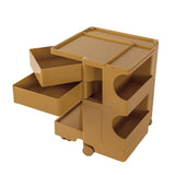 NNEDSZ Bedside Table Side Tables Nightstand Organizer Replica Boby Trolley 3Tier Yellow