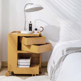 NNEDSZ Bedside Table Side Tables Nightstand Organizer Replica Boby Trolley 3Tier Yellow