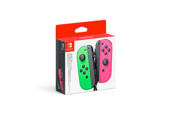 NNEKG Switch Joy Con Controller Pair Neon Green and Neon Pink