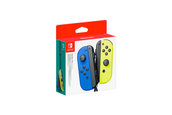 NNEKG Switch Joy Con Controller Pair Blue and Neon Yellow