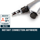 NNEMB Air Impact Wrench Kit 17pc 1/2 Rattle Gun Set Socket Pneumatic Metric