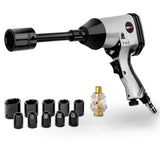 NNEMB Air Impact Wrench Kit 17pc 1/2 Rattle Gun Set Socket Pneumatic Metric