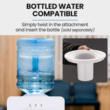 NNEMB Compressor Free Standing Water Cooler Dispenser-Instant Hot & Cold-White