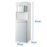 NNEMB Compressor Free Standing Water Cooler Dispenser-Instant Hot & Cold-White
