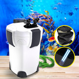NNEDSZ External Canister Filter Aqua Fish Tank UV Light with Media Kit 2400L/H