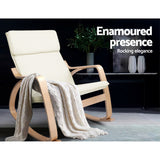 NNEDSZ Fabric Rocking Armchair - Beige