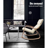 NNEDSZ Fabric Rocking Armchair - Beige
