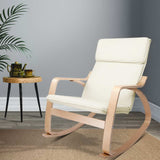 NNEDSZ Fabric Rocking Armchair - Beige