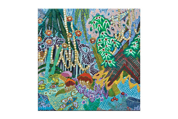 NNEKG In The Garden Lia Porto Stretched Canvas Wall Art (90 x 90)
